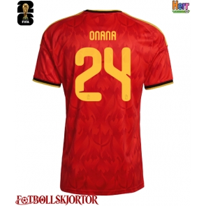 Belgien Amadou Onana #24 Hemmatröja VM 2026 Kortärmad